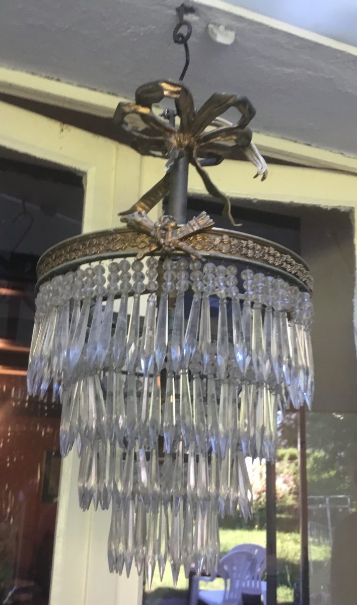 Small Chandeliers With Cascading Crystal Tassels -photo-2