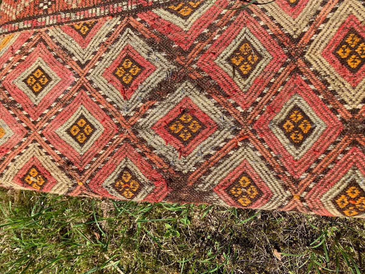 English Bench Covered With An Oriental Rug -photo-5