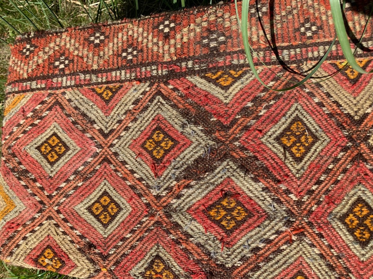 English Bench Covered With An Oriental Rug -photo-6