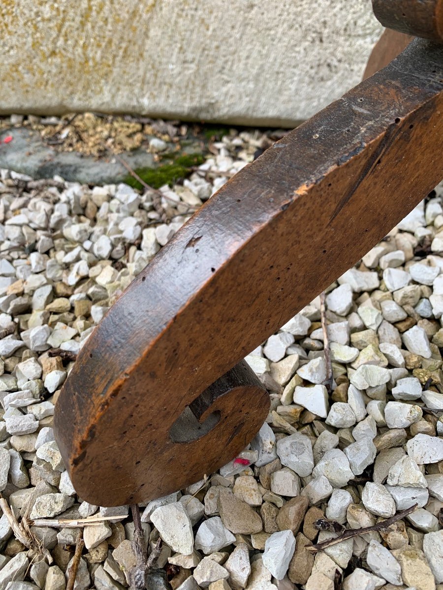 Very Small Natural Wood Side Table -photo-4