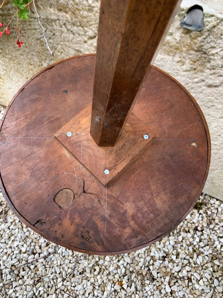 Very Small Natural Wood Side Table -photo-8