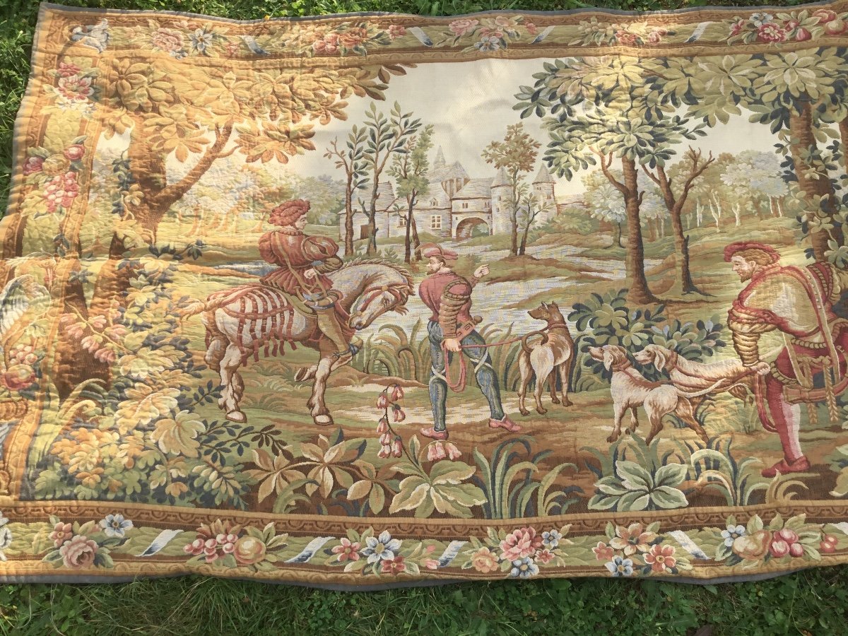 Return From Hunting, Tapestry, Very Large Format 280 Cm-photo-2