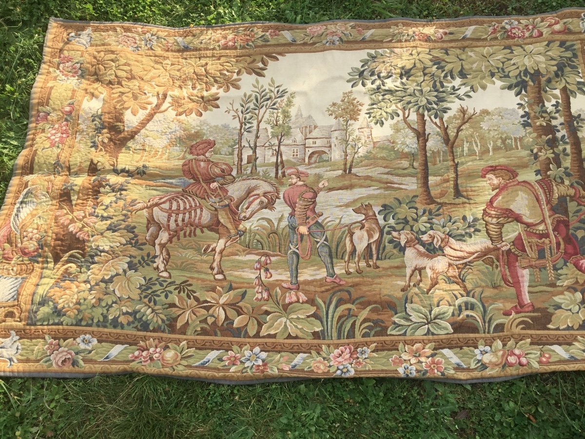 Return From Hunting, Tapestry, Very Large Format 280 Cm-photo-1