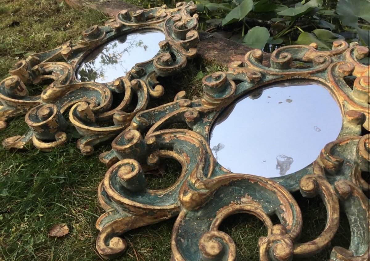 Pair Of Italian Rococo Style Mirrors