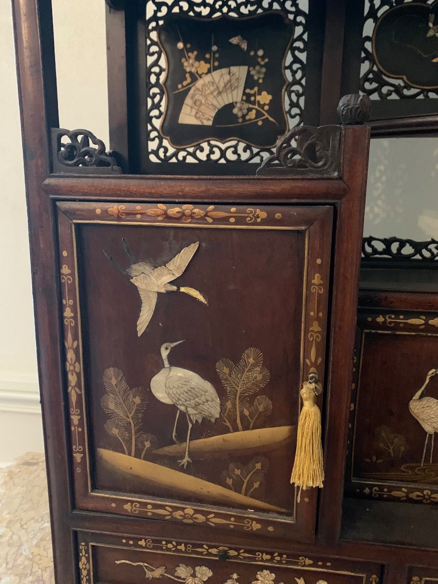 Small Japanese Cabinet Naturalist Decor -photo-2