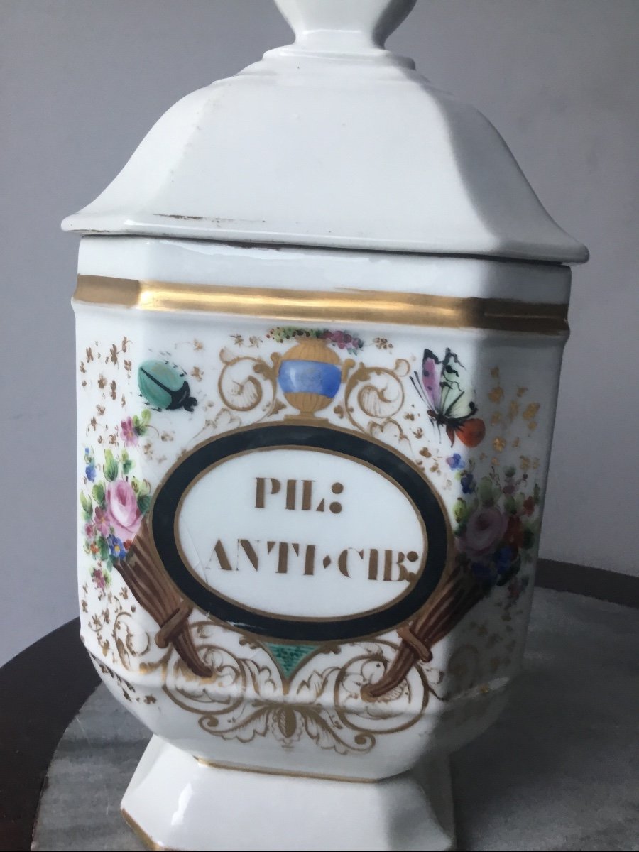 Kid In Paris Earthenware Pharmacy Jar, 19th Century -photo-4