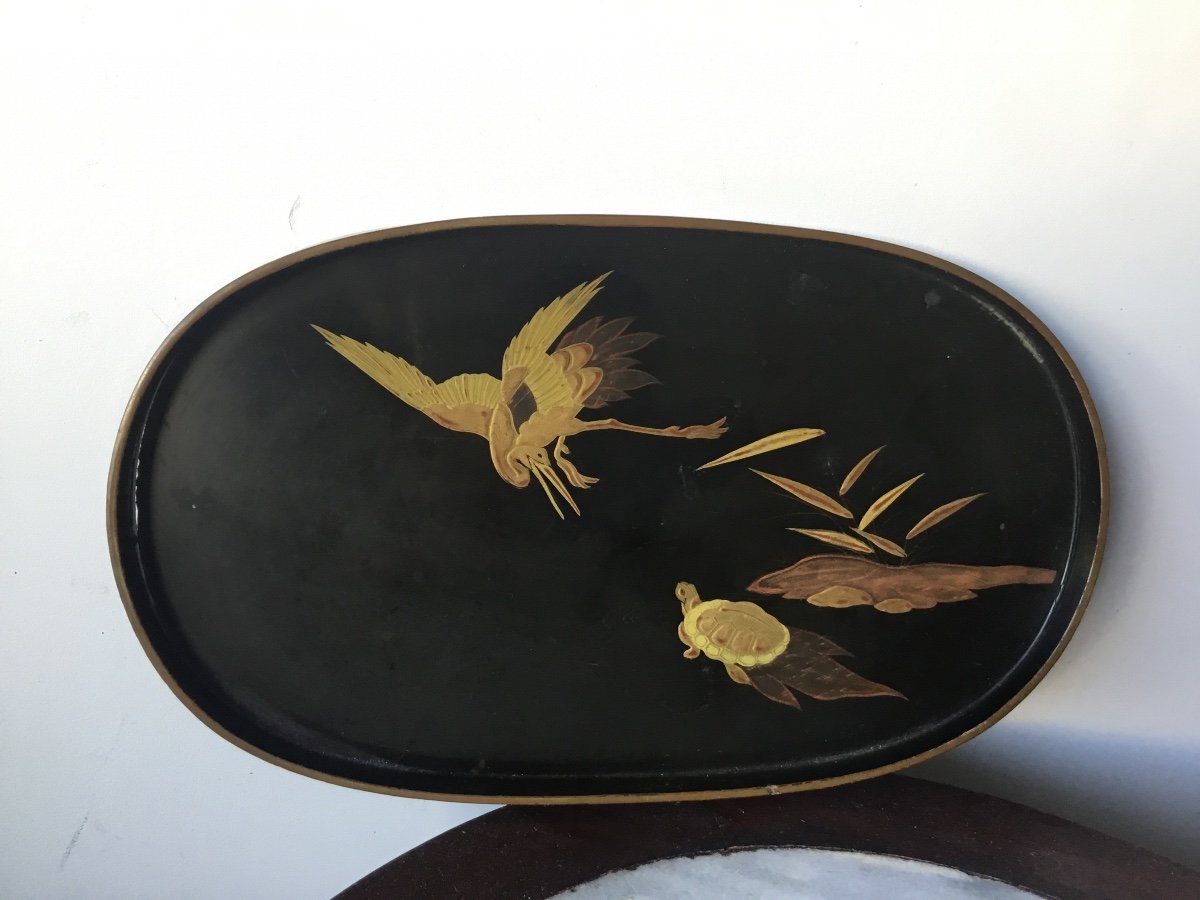 Small Turtle Lacquered Tray -photo-2