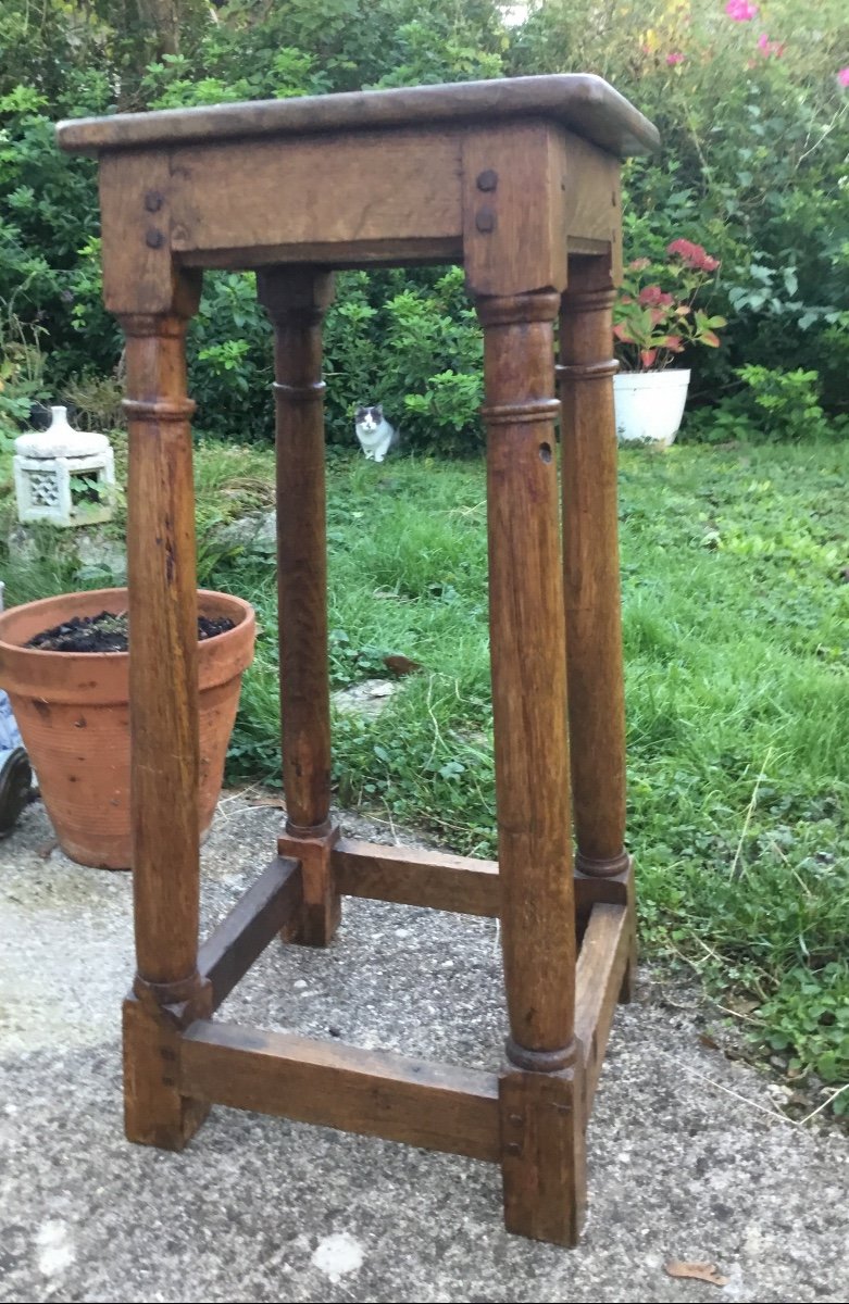 Tabouret De Chantre Pouvant servir  de Sellette D’atelier -photo-2