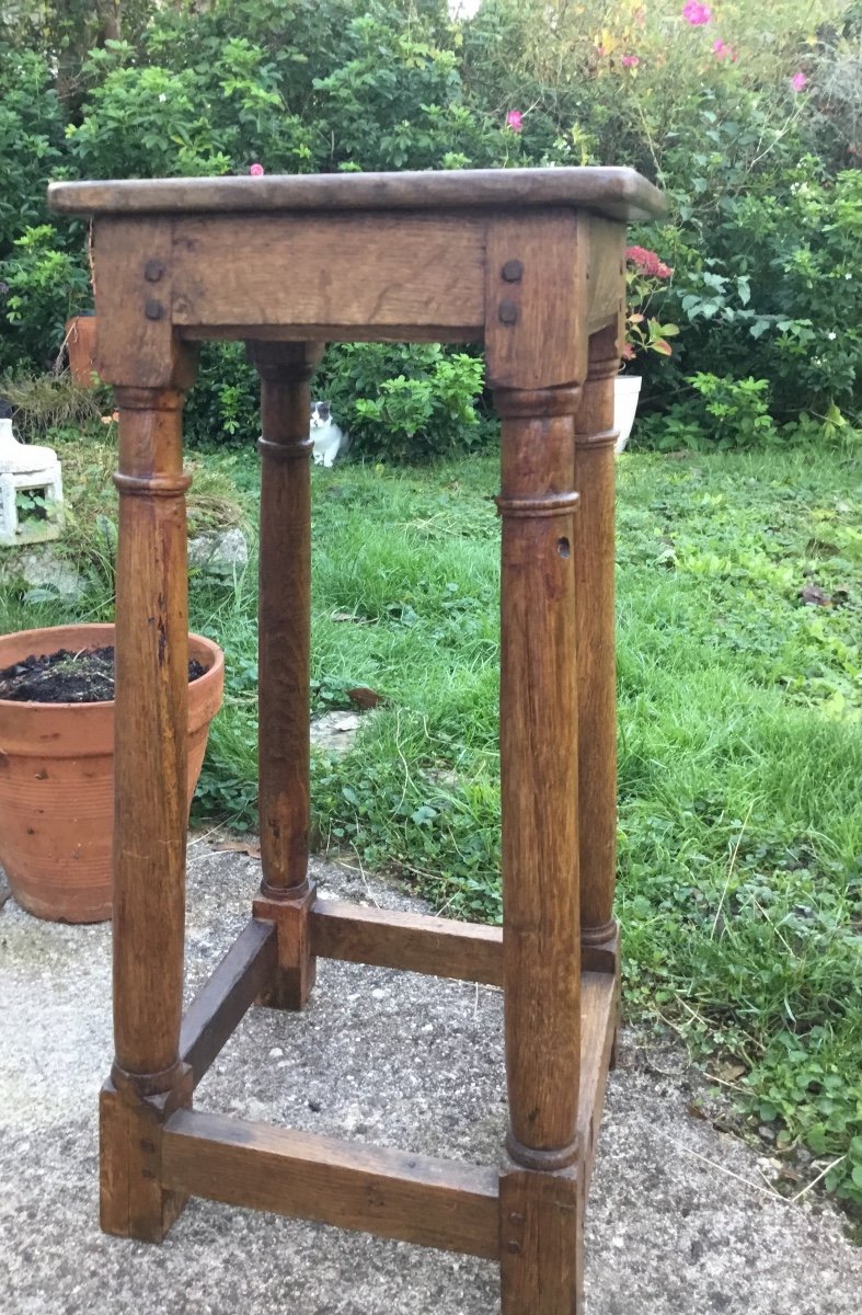 Tabouret De Chantre Pouvant servir  de Sellette D’atelier -photo-3