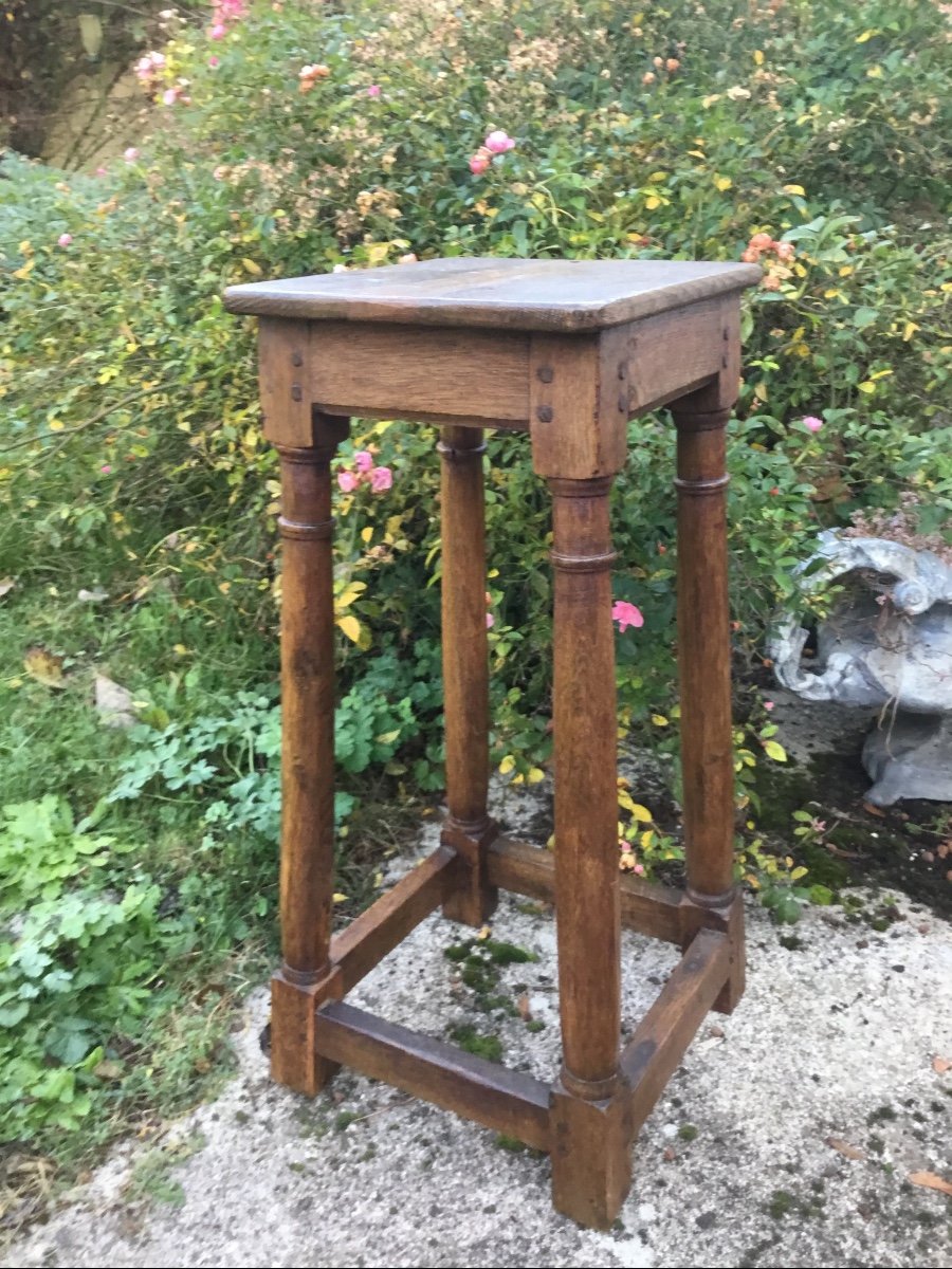 Tabouret De Chantre Pouvant servir  de Sellette D’atelier -photo-6