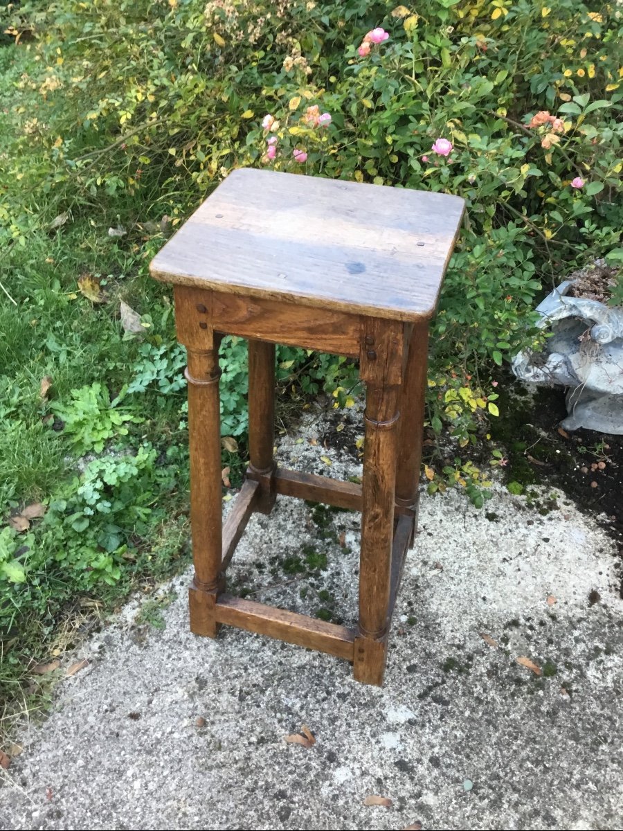 Tabouret De Chantre Pouvant servir  de Sellette D’atelier -photo-7