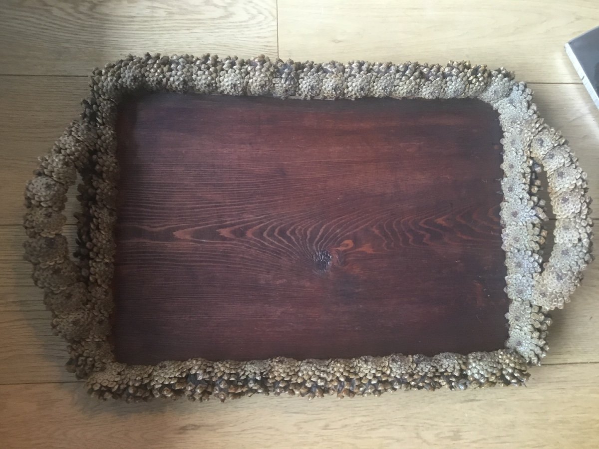 Folk Art Pine Cone Tray -photo-6