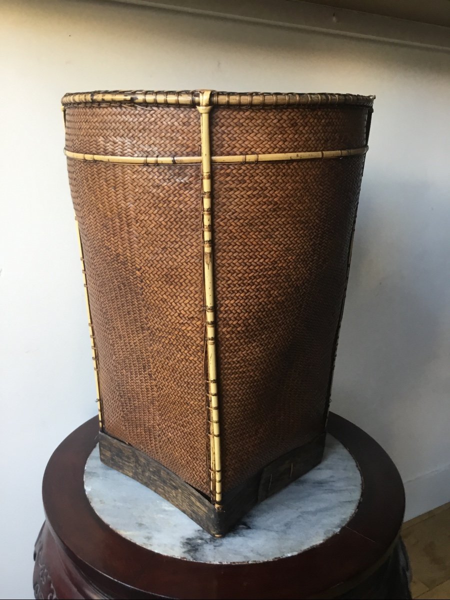 Woven Bamboo Waste Paper Basket -photo-5