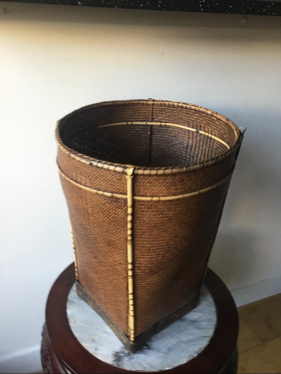 Woven Bamboo Waste Paper Basket -photo-6