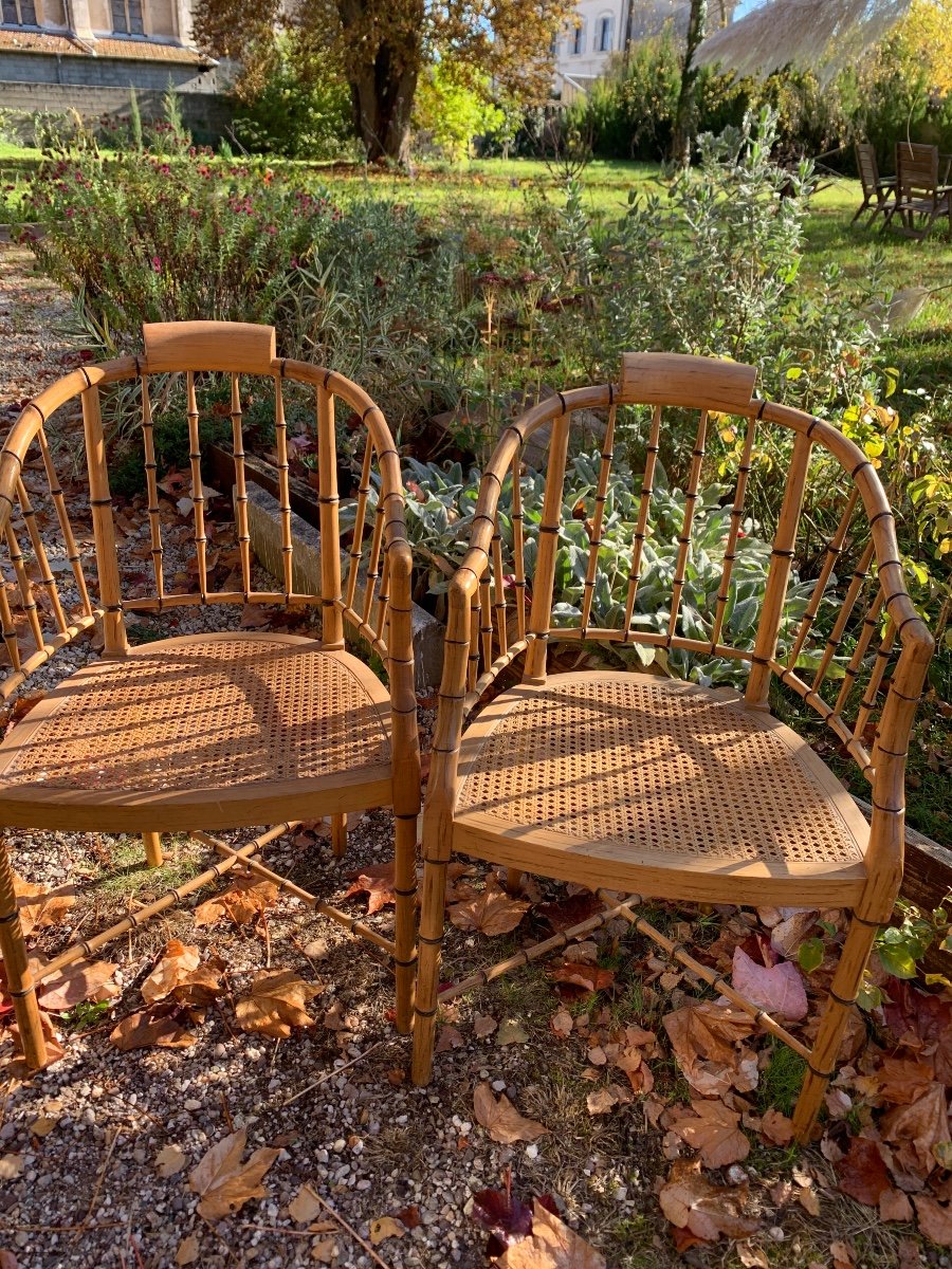 Paire De Fauteuils De Style Regency  Bambou Baker Furniture-photo-2