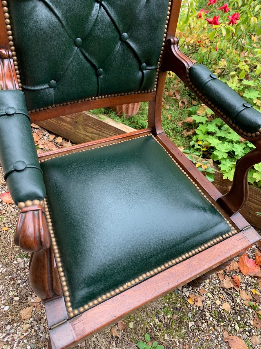 Fauteuil Transformable En Escabeau De Bibliothèque, Angleterre -photo-3