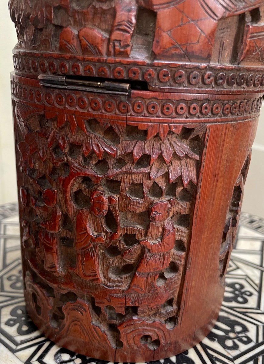 Bitong Brush Pot Circa 1900 China-photo-3