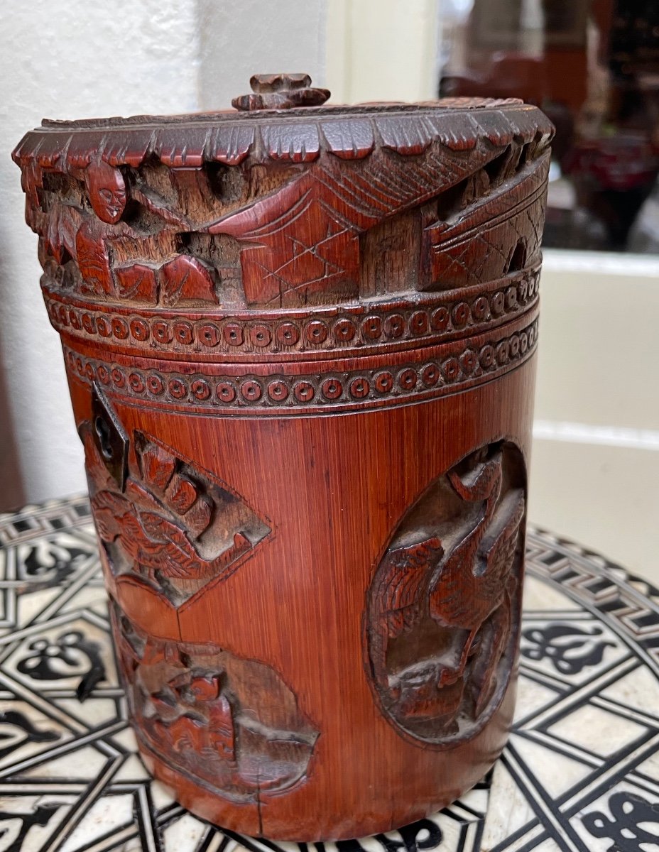 Bitong Brush Pot Circa 1900 China-photo-8