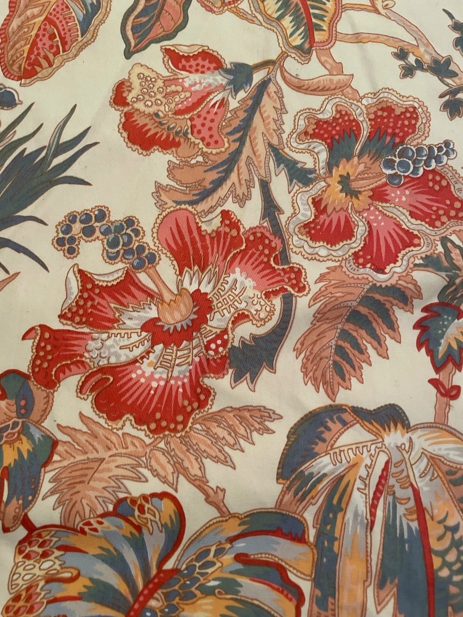 Pair Of Double Curtains With Indian Pattern 