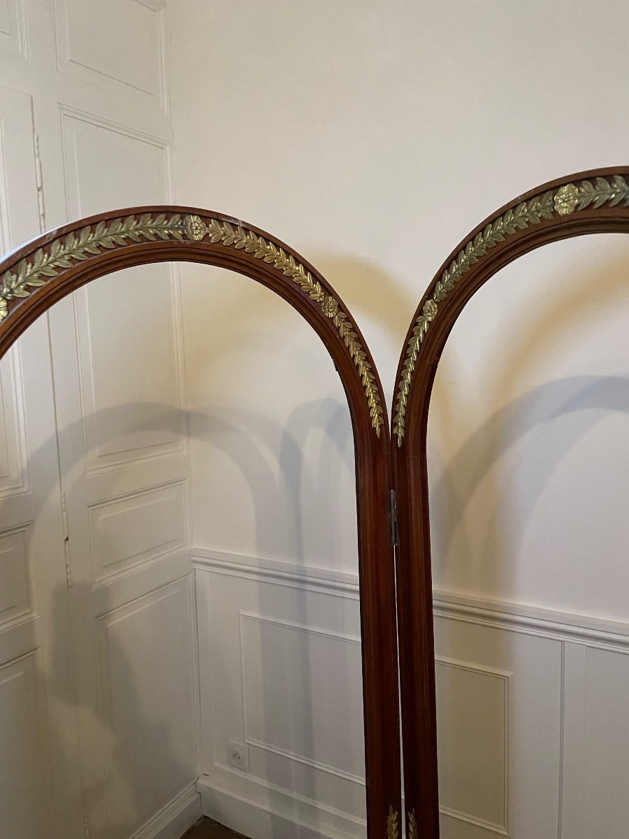 Large Five-leaf Mahogany Screen-photo-3