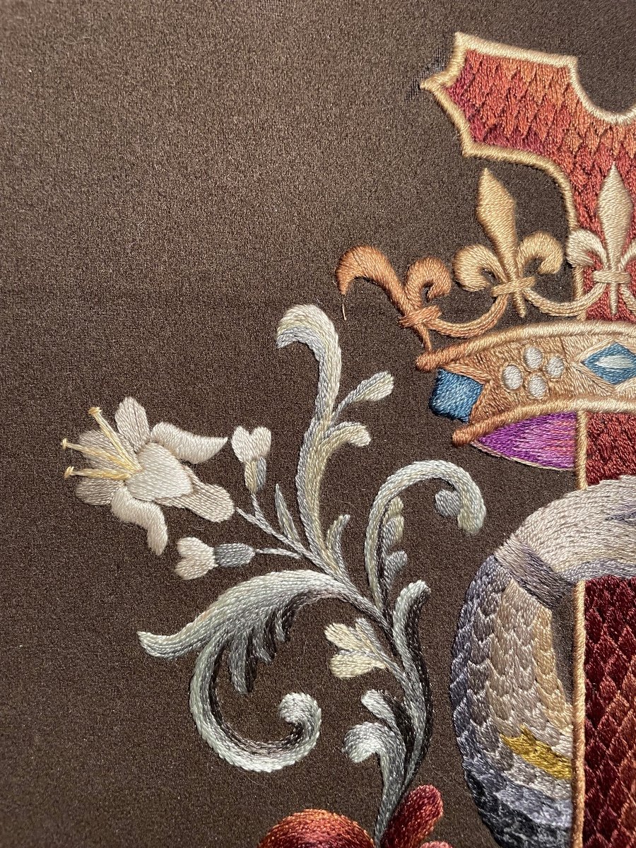 Salamander Embroidered Panel, Silk Threads -photo-5