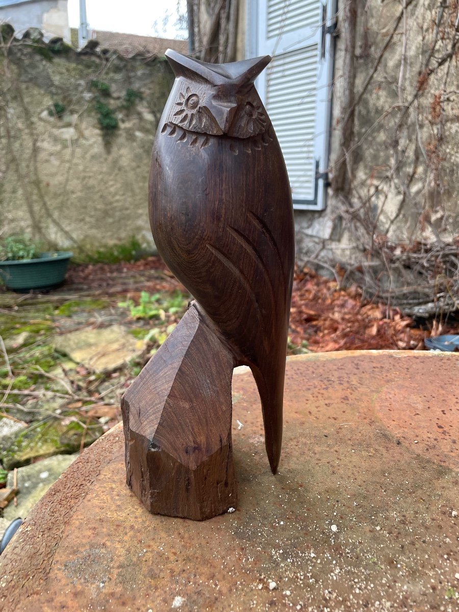 Solid Rosewood Owl -photo-3