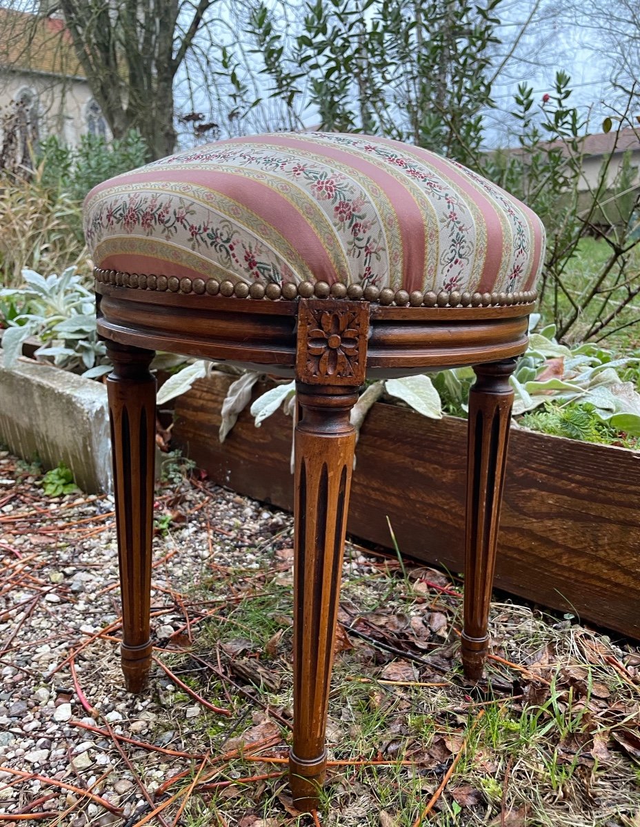 Louis XVI Style Pouf Stool -photo-2