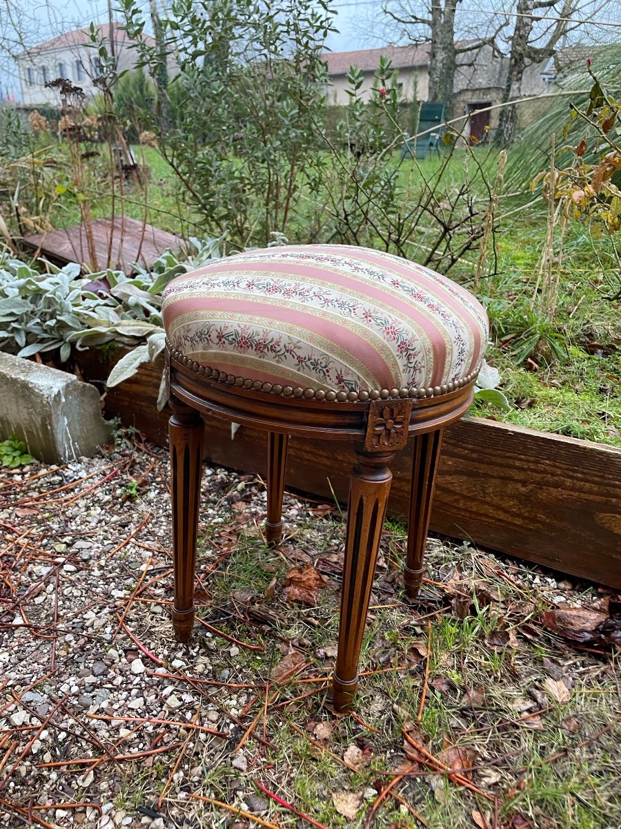 Louis XVI Style Pouf Stool -photo-3