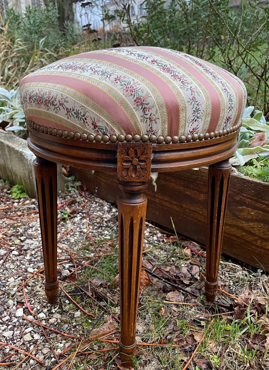 Louis XVI Style Pouf Stool 