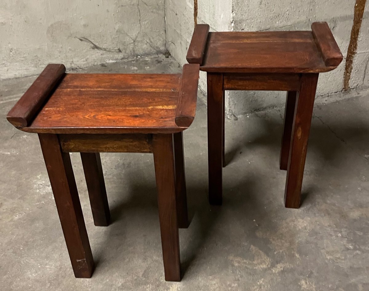 The Pair Of Chinese Side Tables -photo-3