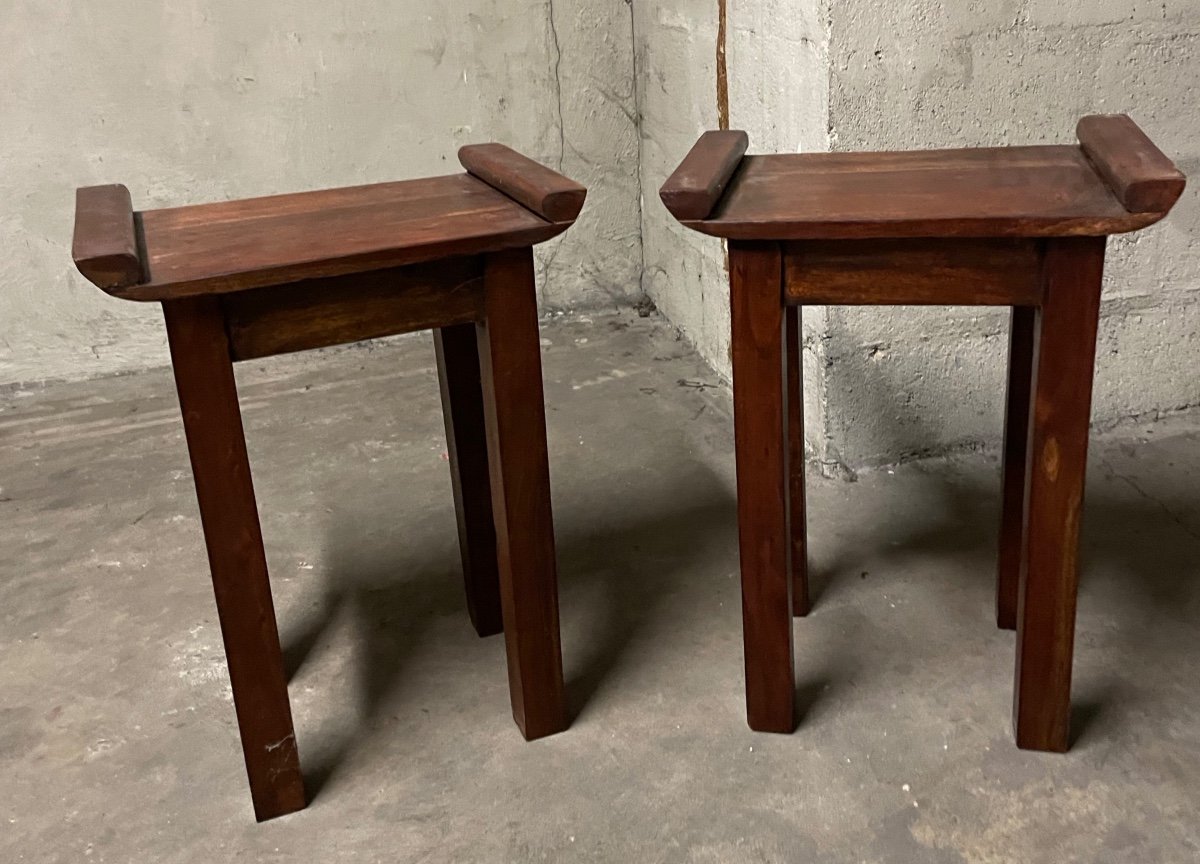 The Pair Of Chinese Side Tables -photo-1