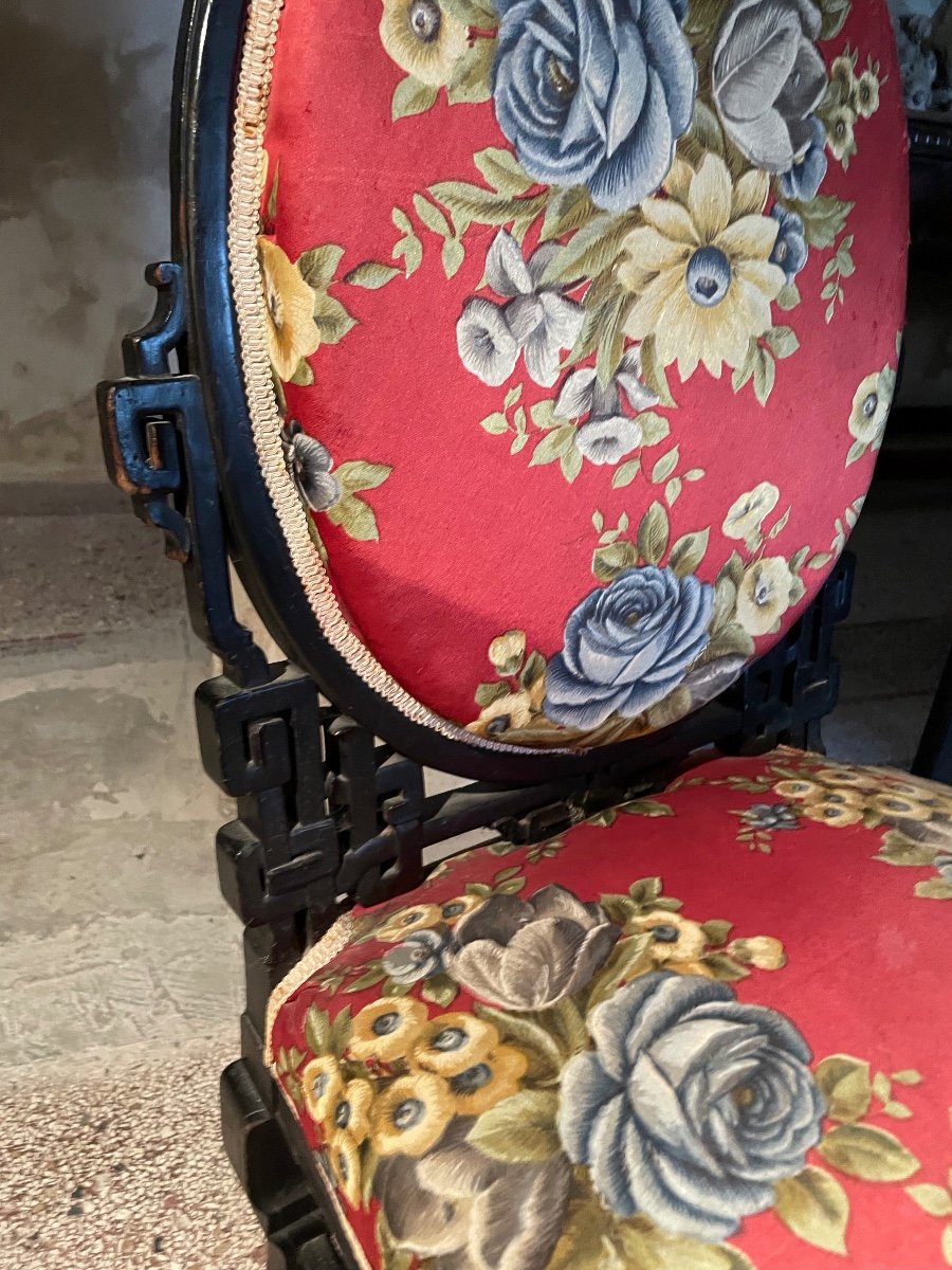 Chair, Openwork Chinese Style Armchair Dlg De Viardot -photo-4