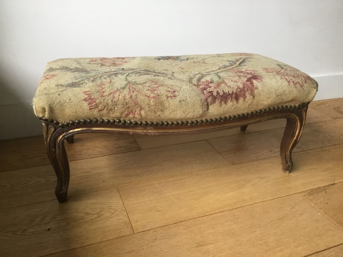 Small Old Footrest Bench -photo-3