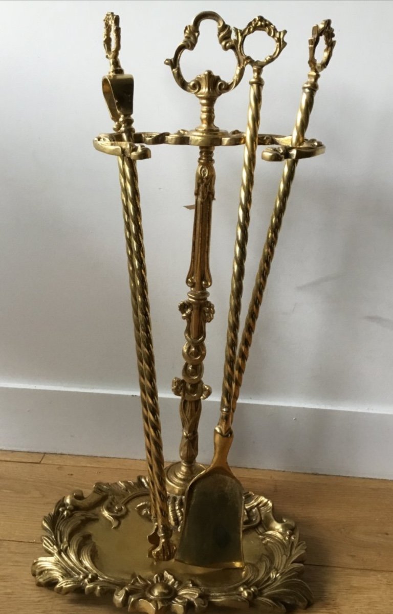 Gilt Bronze Fireplace Kit