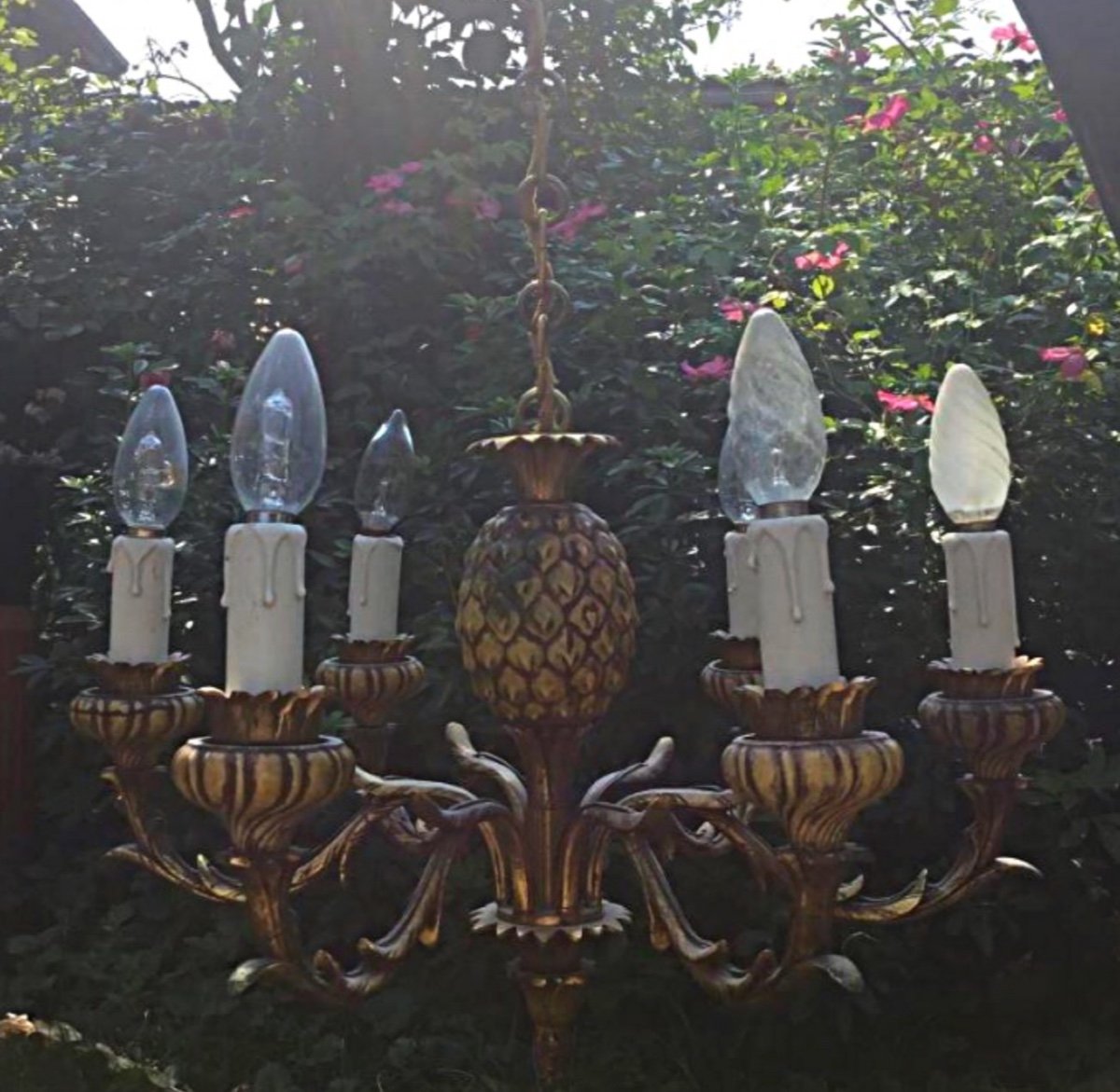 Pineapple Chandelier, In The Style Of Rings, 20th Century-photo-3