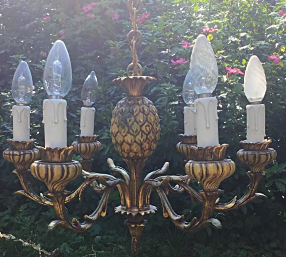 Pineapple Chandelier, In The Style Of Rings, 20th Century-photo-4