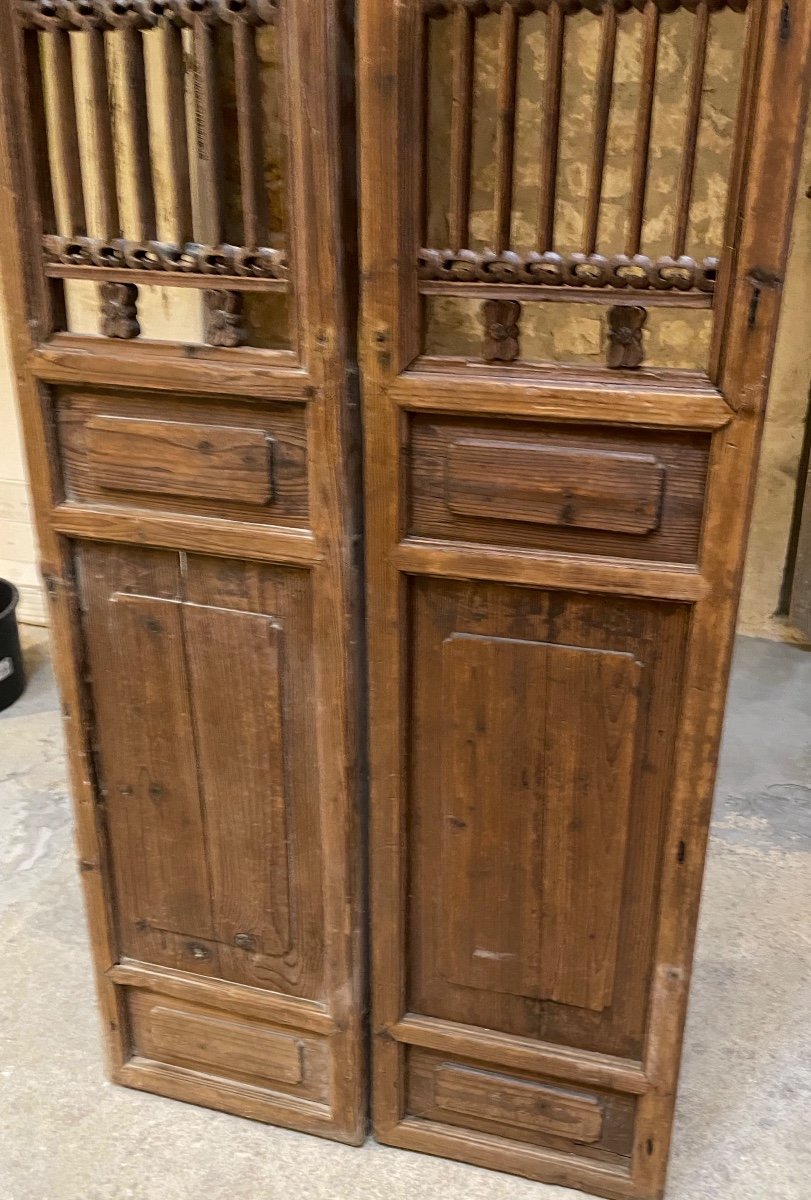 Two Large Carved Partition Panels, China, 19th Century -photo-3