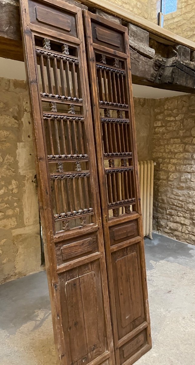 Two Large Carved Partition Panels, China, 19th Century -photo-5