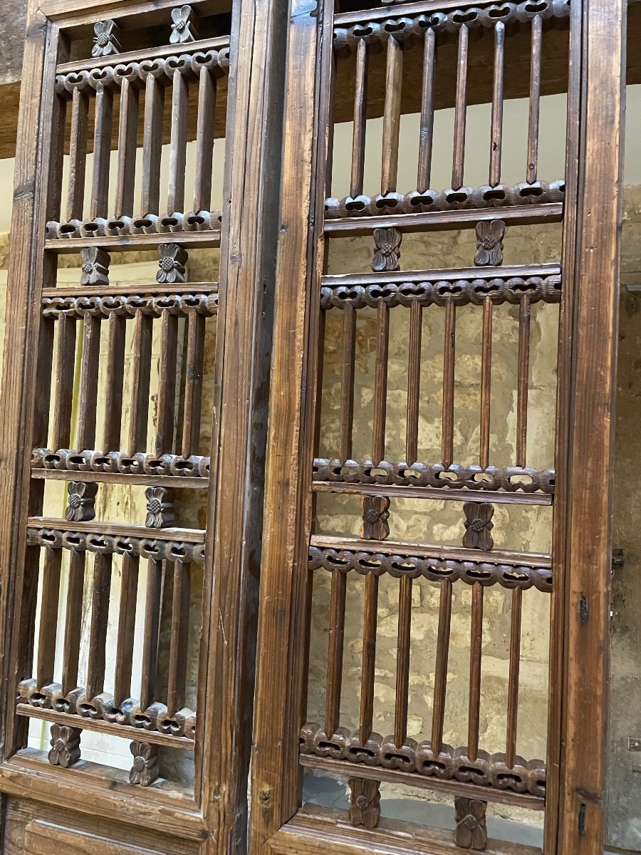 Two Large Carved Partition Panels, China, 19th Century 