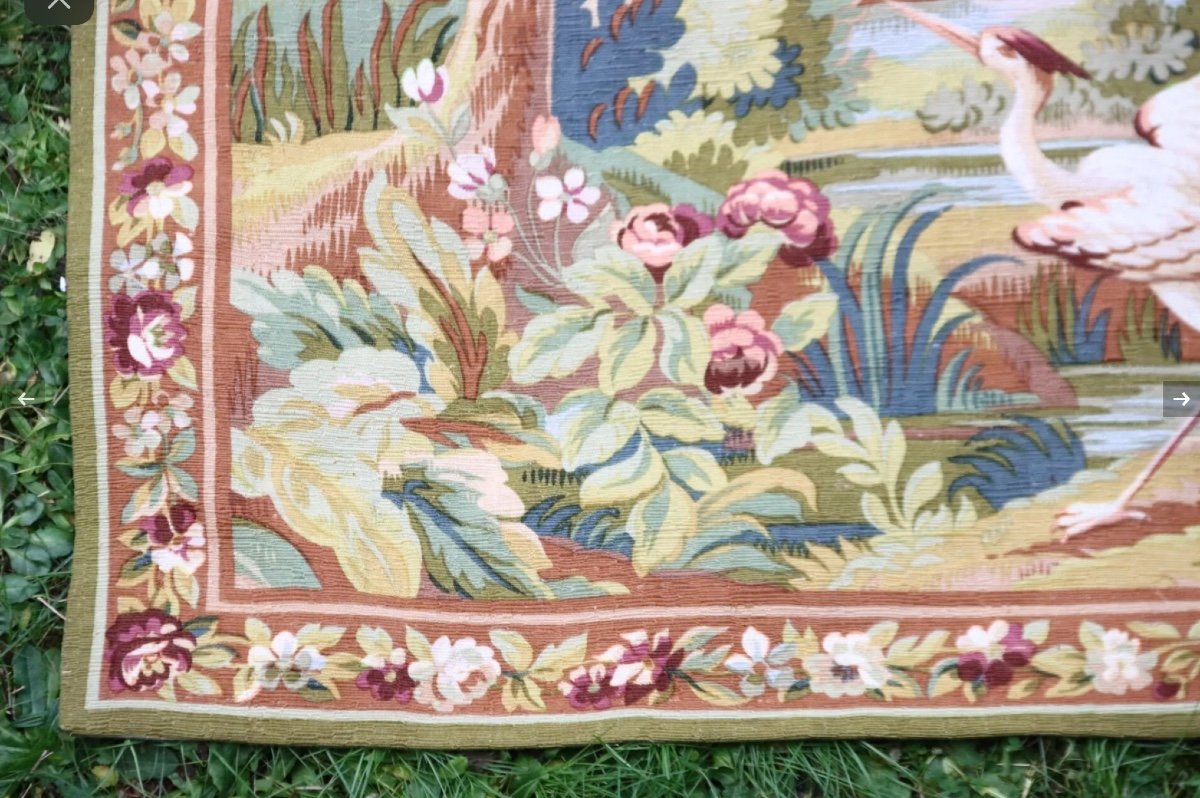 Aubusson Tapestry, Greenery With Fairies, Robert Four -photo-4