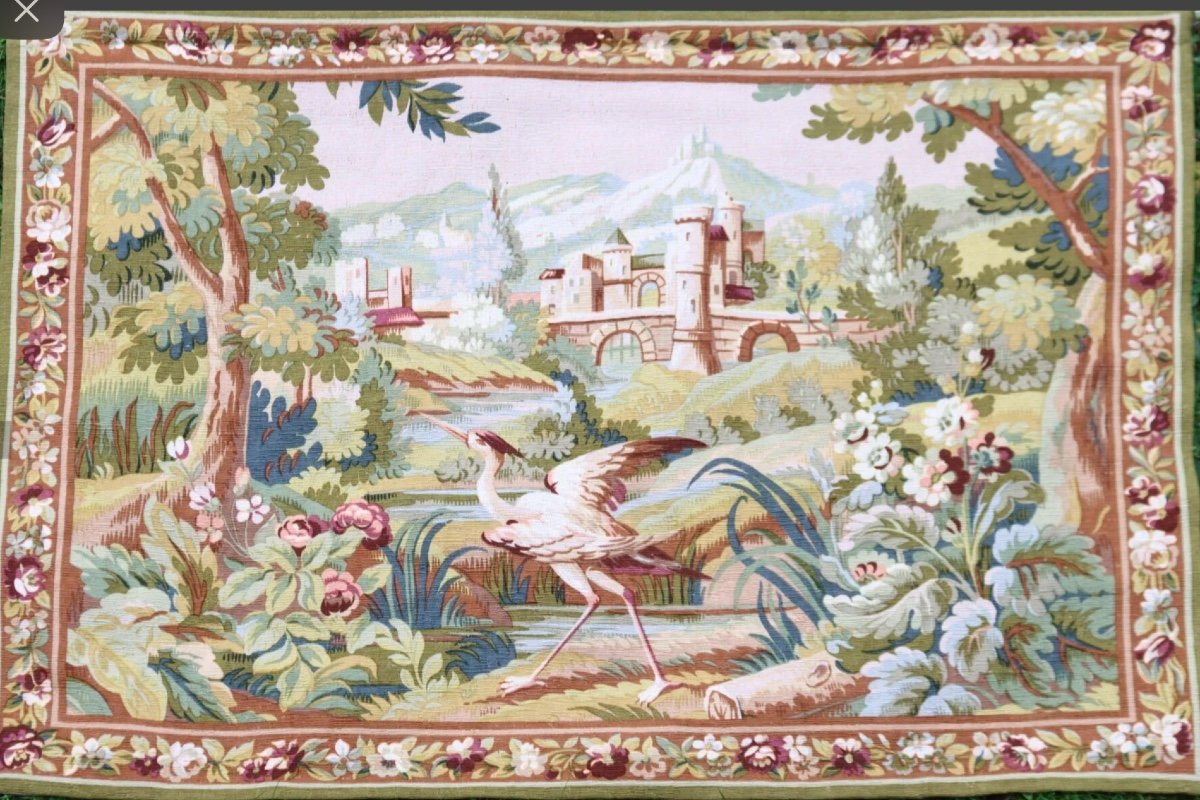 Aubusson Tapestry, Greenery With Fairies, Robert Four 