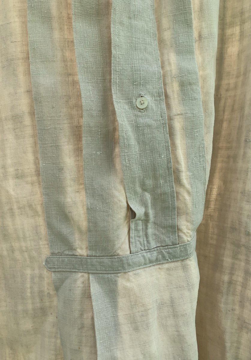 Vintage Linen Work Shirt, French Hemp-photo-3