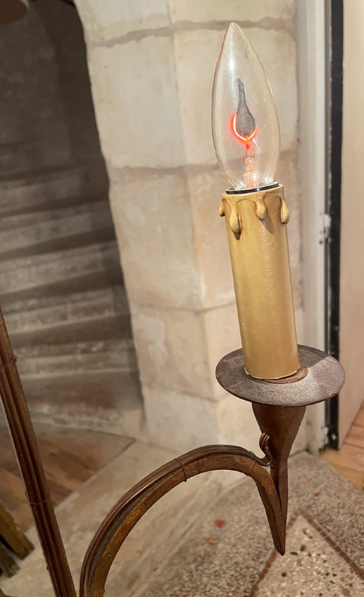 3-flame Cast Iron Floor Lamp -photo-6