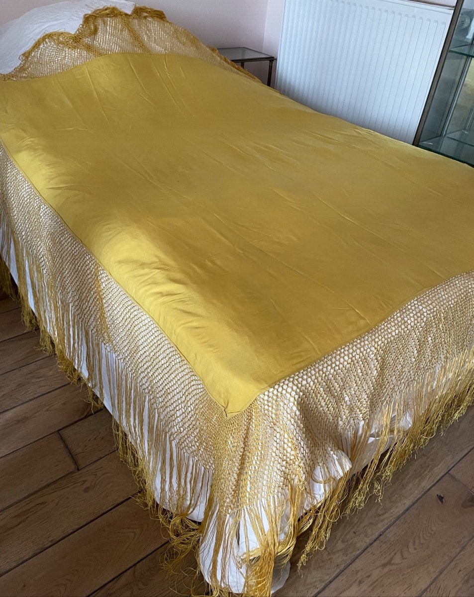 Yellow Silk Stole From The Napoleon III Period -photo-2