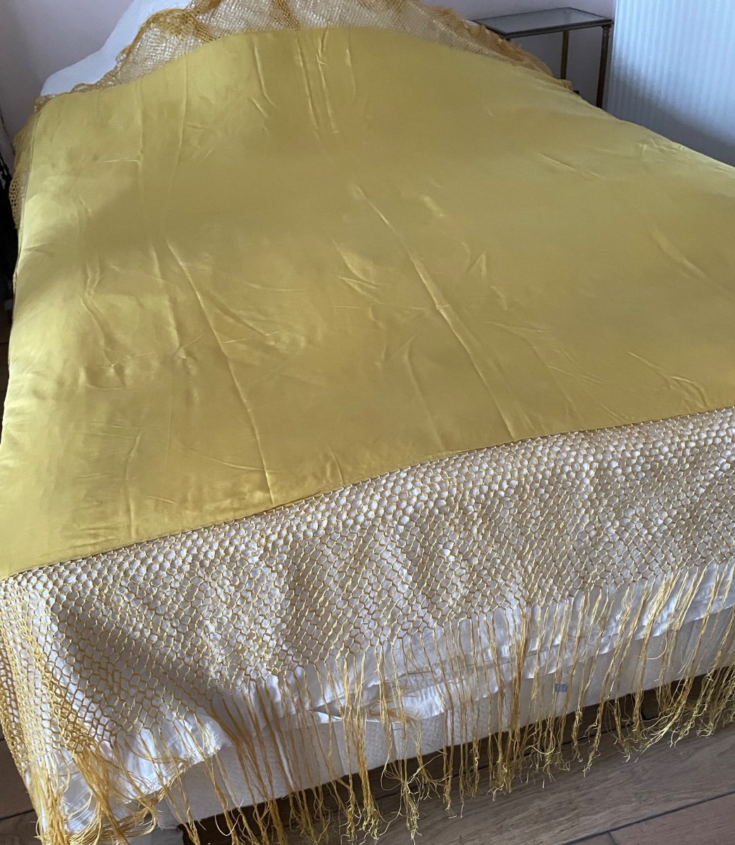 Yellow Silk Stole From The Napoleon III Period -photo-4