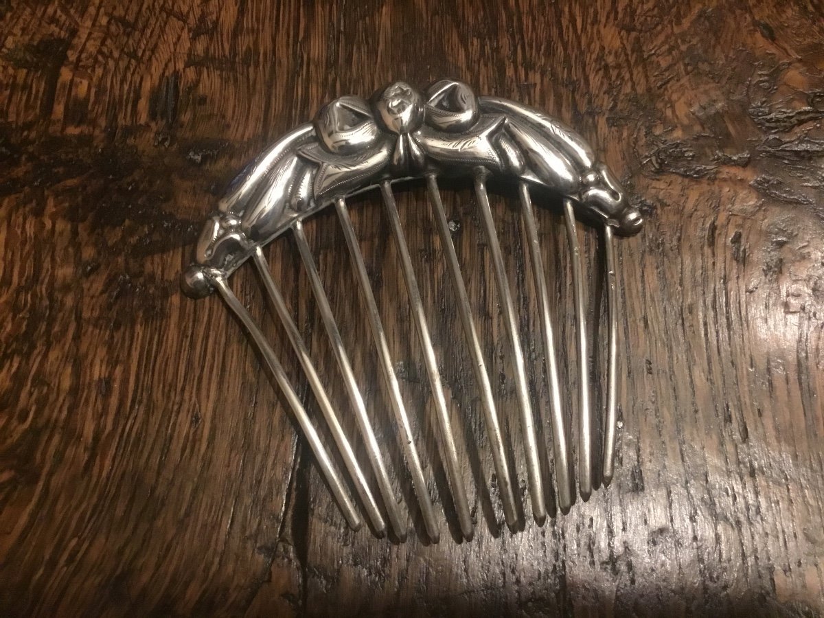 Belle Epoque Silver Hair Comb -photo-4