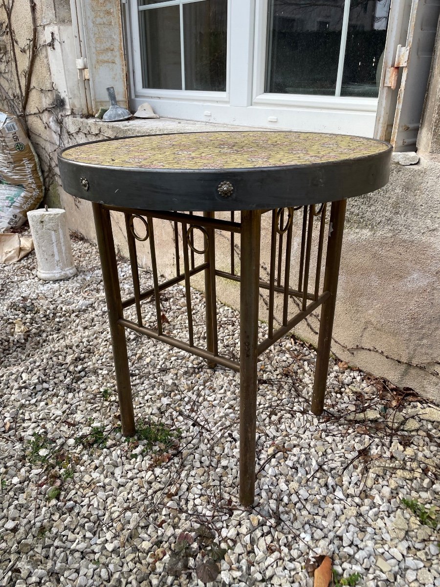 Arts And Craft Brass Pedestal Table -photo-7