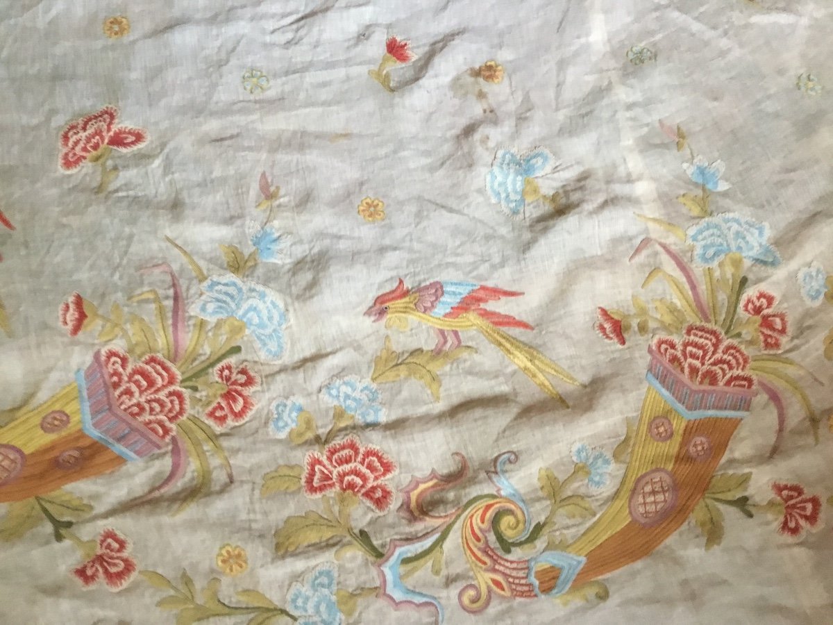 Parrot Embroidered Fabric Sample -photo-4