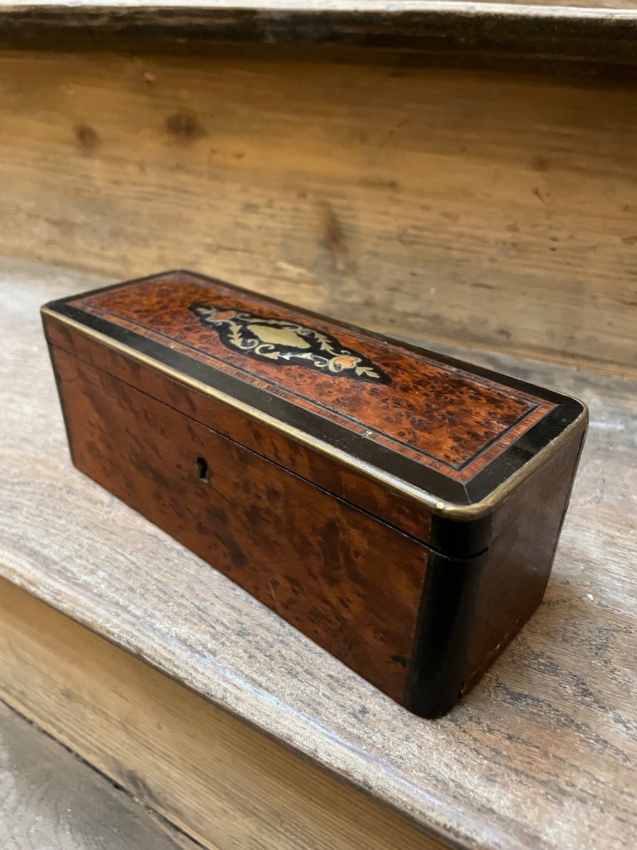 Small Inlaid Burl Box -photo-3