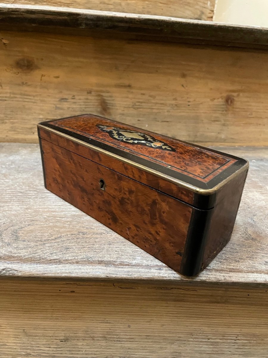 Small Inlaid Burl Box -photo-3